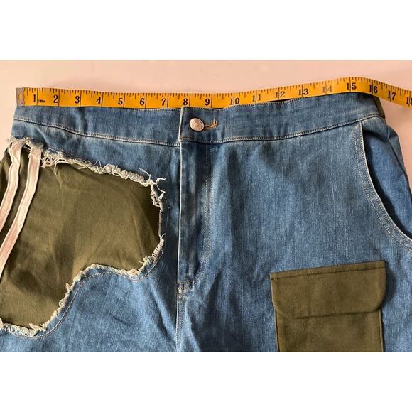 Lizette Collection LC Wide Leg Jeans/ Sweatpants Unisex L Adjustable Skater Y2K - Picture 5 of 11